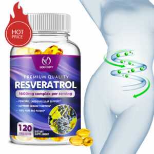 Resveratrol Kapseln - Anti-Aging Antioxidantien, Gehirnunterstützung,...