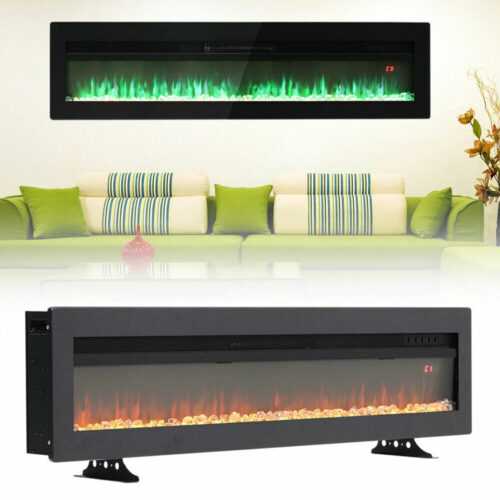 900/1800W Elektrokamin Wandmontierter Heizung Kamine Elektronischer LED Flamme