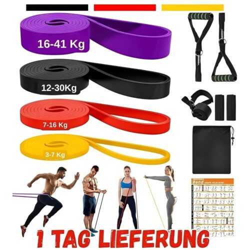 Fitnessbänder 11er Set Gymnastikband, 2M Theraband, Yoga Fitnessband Terraband ®