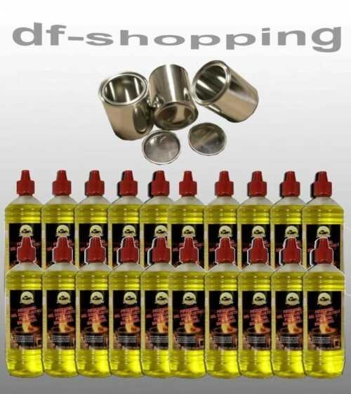 20 LI BRENNGEL + 3 DOSEN BIO ETHANOL GELKAMIN  FIRE GEL
