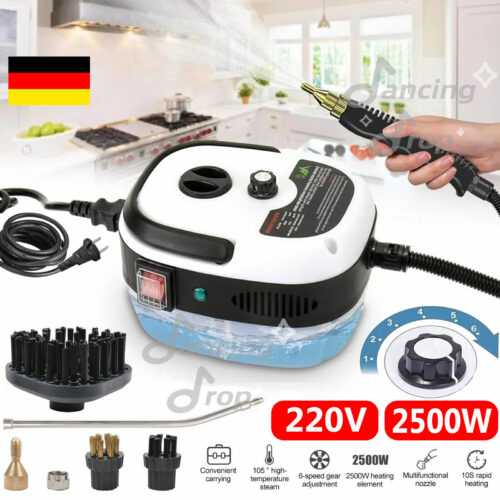 Hochdruck Dampf Reiniger 2500W Autositze Polsterreiniger Gerät Handdampfreiniger