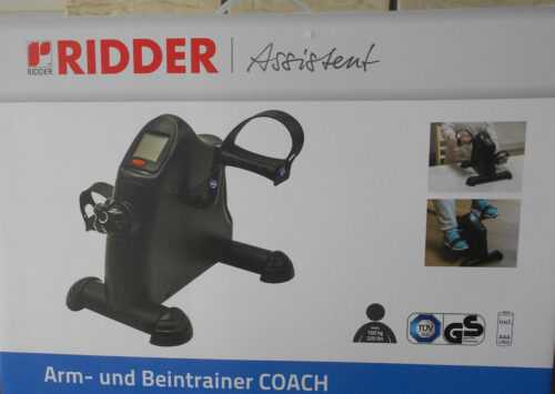 Ridder Arm- u.  Beintrainer Coach - Fitness-Gerät, schwarz, neu im Originalkart.
