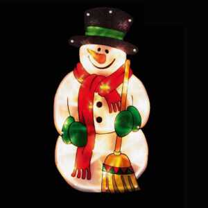 20 LED Fenster Beleuchtung Weihnachtsmann Fensterbild Nikolaus Schneemann Lampe