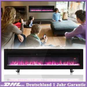 Elektrischer Kamin mit Fernbedienung Farbwechsel Wandkamin Elektrokamin Heizung