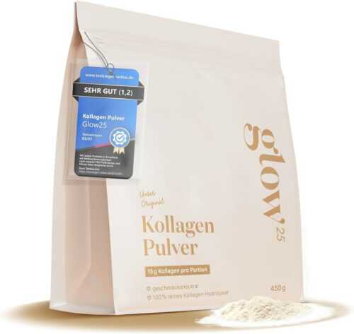 Glow25® Collagen Pulver [450g] - Unser Original - Kollagen Hydrolysat