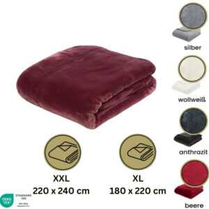 Gözze Kuscheldecke Cashmere-Feeling 180x220 / 220x240 – weich &