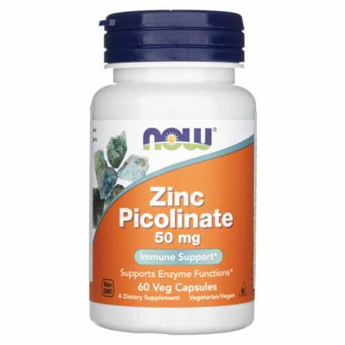 NOW FOODS Zink Picolinat / Zinc Picolinate 50 mg 60 Kapseln