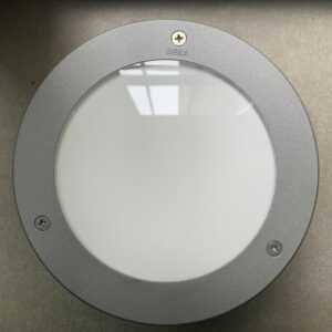 BEGA 2147 Wandeinbauleuchte, Silber, 250mm Ø, für TC-T Lampe,  neuwertig