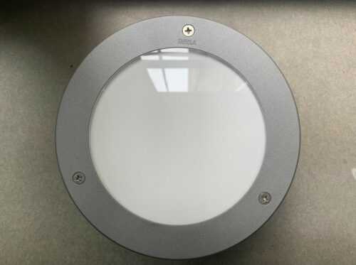 BEGA 2147 Wandeinbauleuchte, Silber, 250mm Ø, für TC-T Lampe,  neuwertig