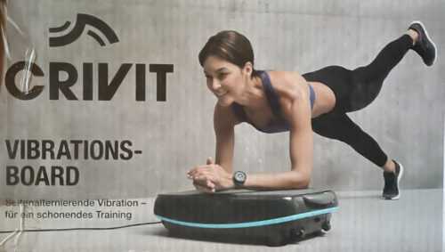 Crivit Vibrationsboard Fitnessboard Vibrationsplatte Vibrationstrainer + Trainer