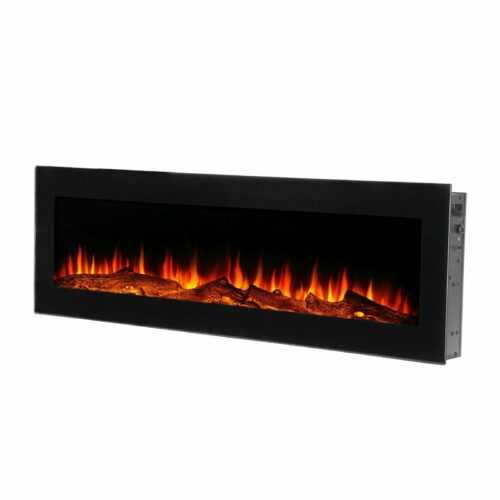 Meran Elektrokamin 130cm Elektroheizung Kamin Dekokamin LED Wandkamin Einbau