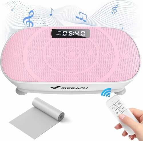 MERACH Vibrationsplatten Trainingsgerät für Ganzkörpertraining Fernbedienung BT