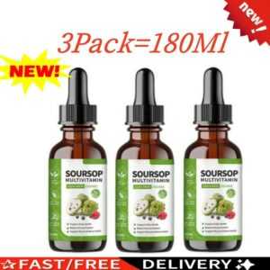 Soursop Multivitamin Flüssigkeitstropfen, Bio Sursop Blattextrakt 1-3x