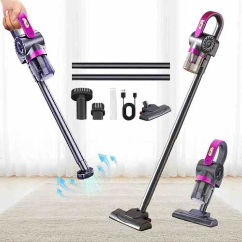 4-in-1 LED kabelloser Akku Staubsauger Tragbarer Beutelloser Handstaubsauger DE