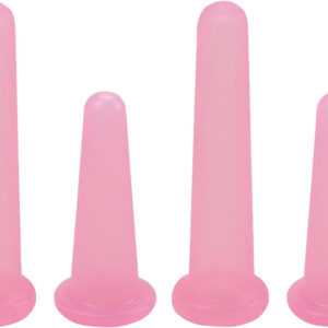 4er Set Silikon Schröpfgläser für Gesicht, Körper & Anti-Cellulite Massage