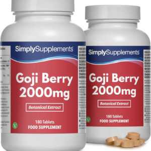 Goji Beere 2000Mg - 360 Tabletten - Geeignet Für Veganer - Versorgung Für 1 Jahr