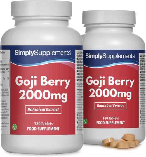 Goji Beere 2000Mg - 360 Tabletten - Geeignet Für Veganer - Versorgung Für 1 Jahr