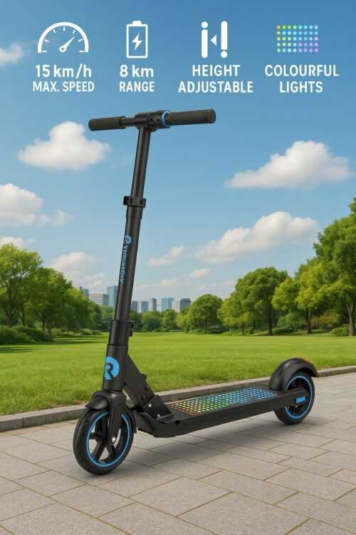 Kinder E-Scooter 6,5” klappbar | Elektroscooter ab 6 Jahre | LED | 150W