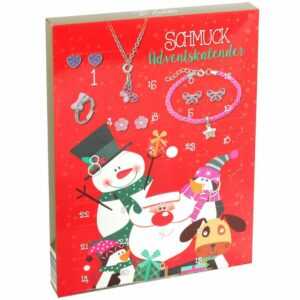 Adventskalender DI LUSSO Kinder Schmuck Advent Weihnachten Kalender 24 Türchen