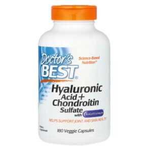 Doctor's Best, Hyaluronsäure und Chondroitinsulfat, 180 pflanzliche Kapseln