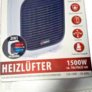 alpina Elektrischer Heizlüfter zum heizen und Kühlen  1500W