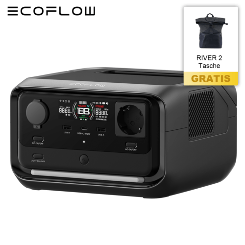 EcoFlow RIVER 3 PLUS Tragbare Powerstation 10ms USV 286Wh LiFePO4 Solarspeicher