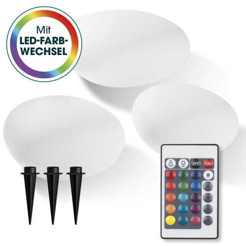 MeLiTec 3er Set Solar Gartenleuchten SO03-1, Diamant, Edelstahl matt gebürstet