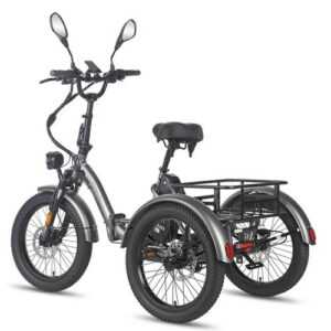 Faltbares Elektro Dreirad 20 Zoll Cargo Trike 3-Rad Fahrrad 500W 21Ah 30km/h