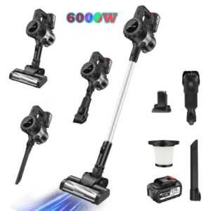 6000W Akku Staubsauger kabellos beutellos Bodensauger Handstaubsauger 6-in-1 NEU