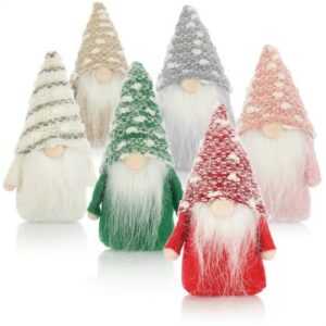 6x Premium Weihnachts-Wichtel 15cm - Weihnachtsdeko - winterliche Figur, 15cm
