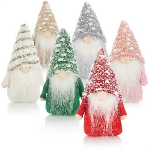 6x Premium Weihnachts-Wichtel 15cm - Weihnachtsdeko - winterliche Figur, 15cm
