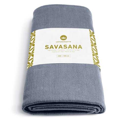 Lotuscrafts Savasana Yoga-Decke 200x150 cm in Kornblumenblau