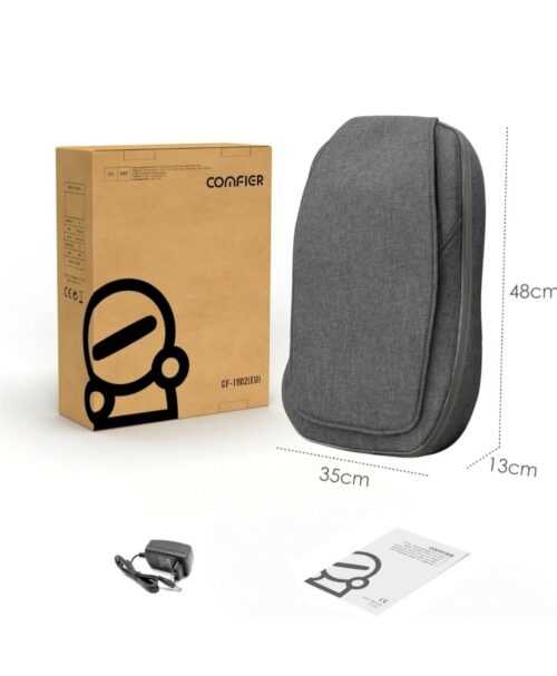 Comfier Massagekissen, Shiatsu Rückenmassagegerät mit Wärme, Tragbares Gerät