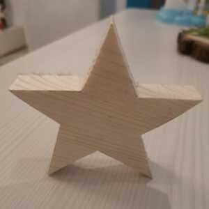 Weihnachtsstern ca. 9 cm Holzstern Stern aus Holz, Weihnachten Deko Advent