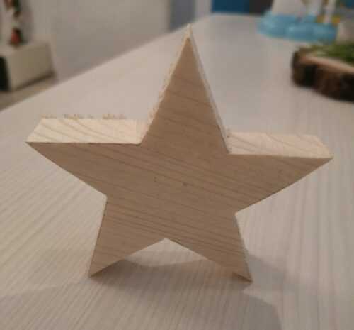 Weihnachtsstern ca. 9 cm Holzstern Stern aus Holz, Weihnachten Deko Advent