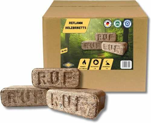 BAVAFIRE Öko Reflamm Holzbriketts - Original RUF Briketts / 30-300kg
