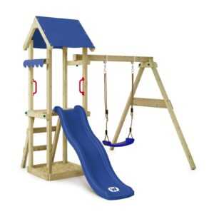 WICKEY Kletterturm Klettergerüst Spielturm TinyWave mit Schaukel & Rutsche