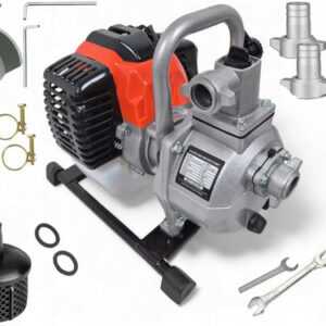 2 Takt 1.75PS Motorpumpe Benzin Teichpumpe Benzin Wasserpumpe 43 ccm Gartenpumpe