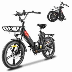 E-Bike Klappbar 20 Zoll Fatbike 36V 20.8Ah Doppelakku 130KM Reichweite & 150KG
