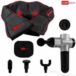 Massage Set: Massage Gun + Shiatsu Nacken Massagegerät-Massage Pistole Massager