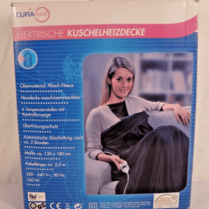 Curamed Elektrische Kuscheldecke Heizdecke mit Abschaltautomatik