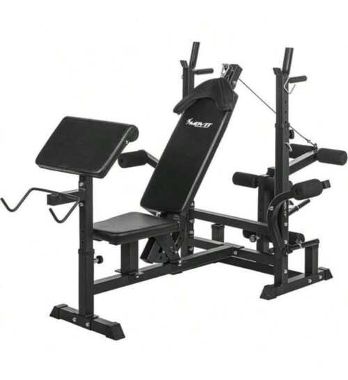 MOVIT Kraftstation PRO Multistation Fitnessstation Homegym Hantelbank Gewichte