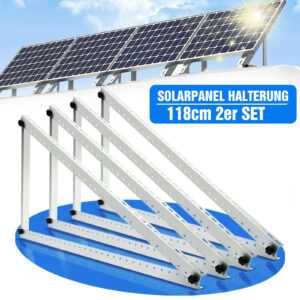 4X PV Halterung 118cm Balkonkraftwerk Solarpanel Solarmodul 0°-90° Aufständerung