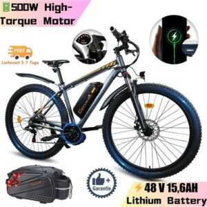 29" E-Bike Cheevalry 48V500W TONESHENG Mittelmotor Elektrofahrrad 35KM/H 15.6Ah