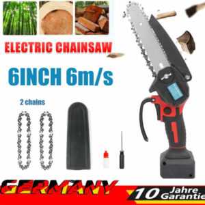 Für 18V Einhell Akku Kettensäge Mini Elektro Motorsäge Handkettensäge 6Zoll DHL