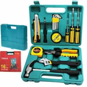 Werkzeugsatz Werkzeugset 16 tlg Werkzeugkoffer Set Werkzeugkiste Werkzeugbox Neu