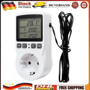 Digitaler Steckdosenthermostat Thermostat Steckdose Innenthermostat Stecker EU