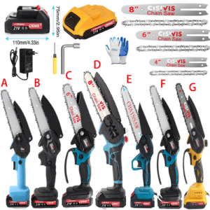 Akku Kettensäge 4/6/8 Zoll Mini Elektro Kettensägen Handkettensäge Mit 2 Akku DE
