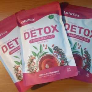 Lulutox Detox Energizing Tee, Pfirsich, NEU 28 Beutel, Gewichtsverlust 3