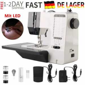 Elektronik Nähmaschine Freiarm LED mit 38 Stichanwendungen Haushaltsnähmaschine